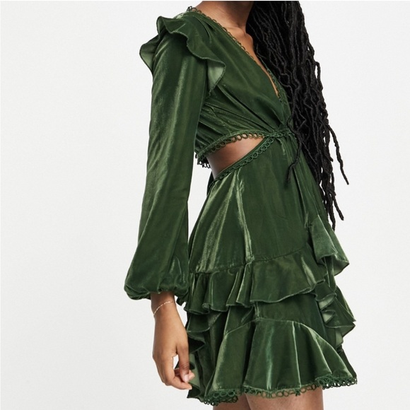 ASOS Green Ruffled Dress - Picture 5 of 5